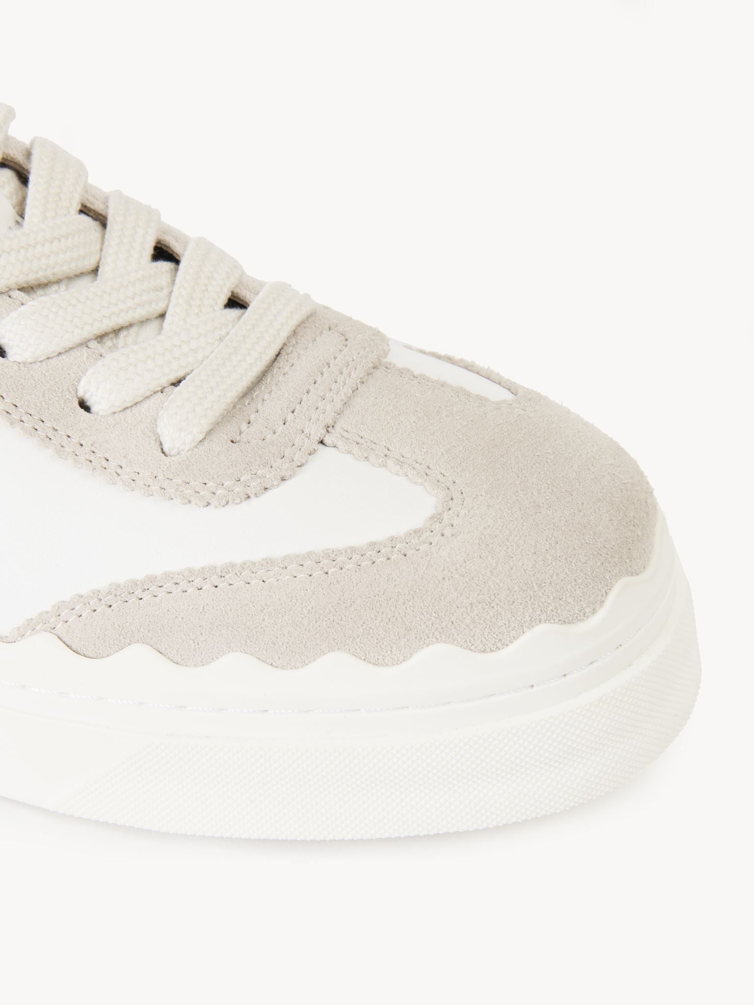 Sneakers Lauren en cuir - White & Beige