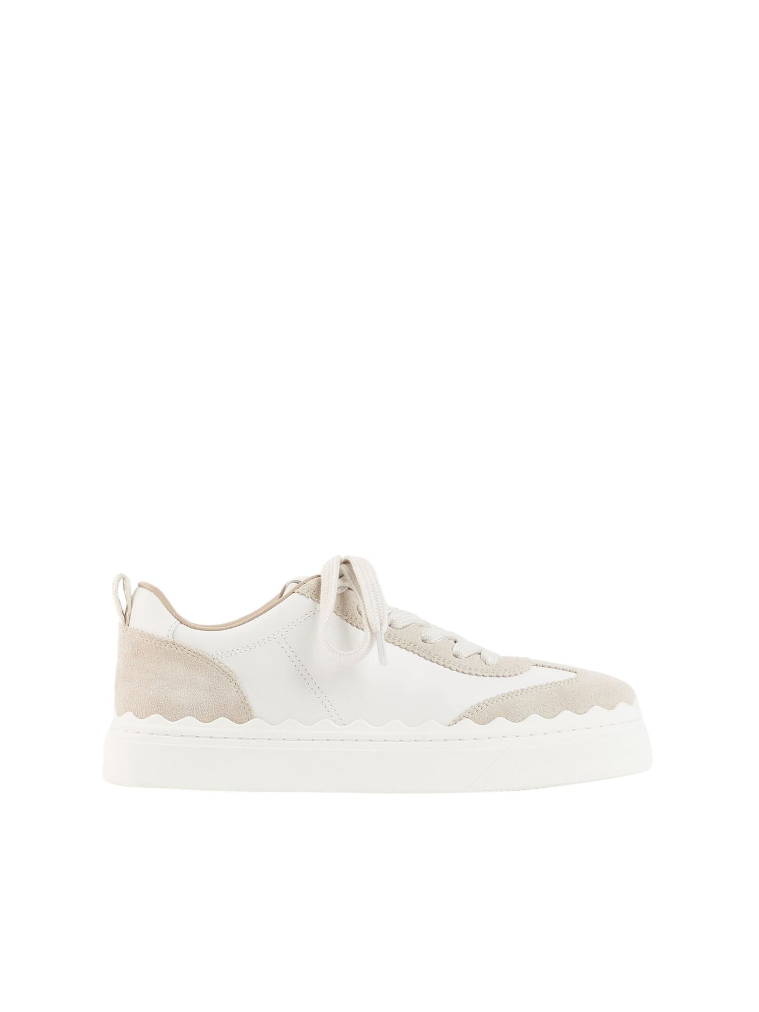 Sneakers Lauren en cuir - White & Beige