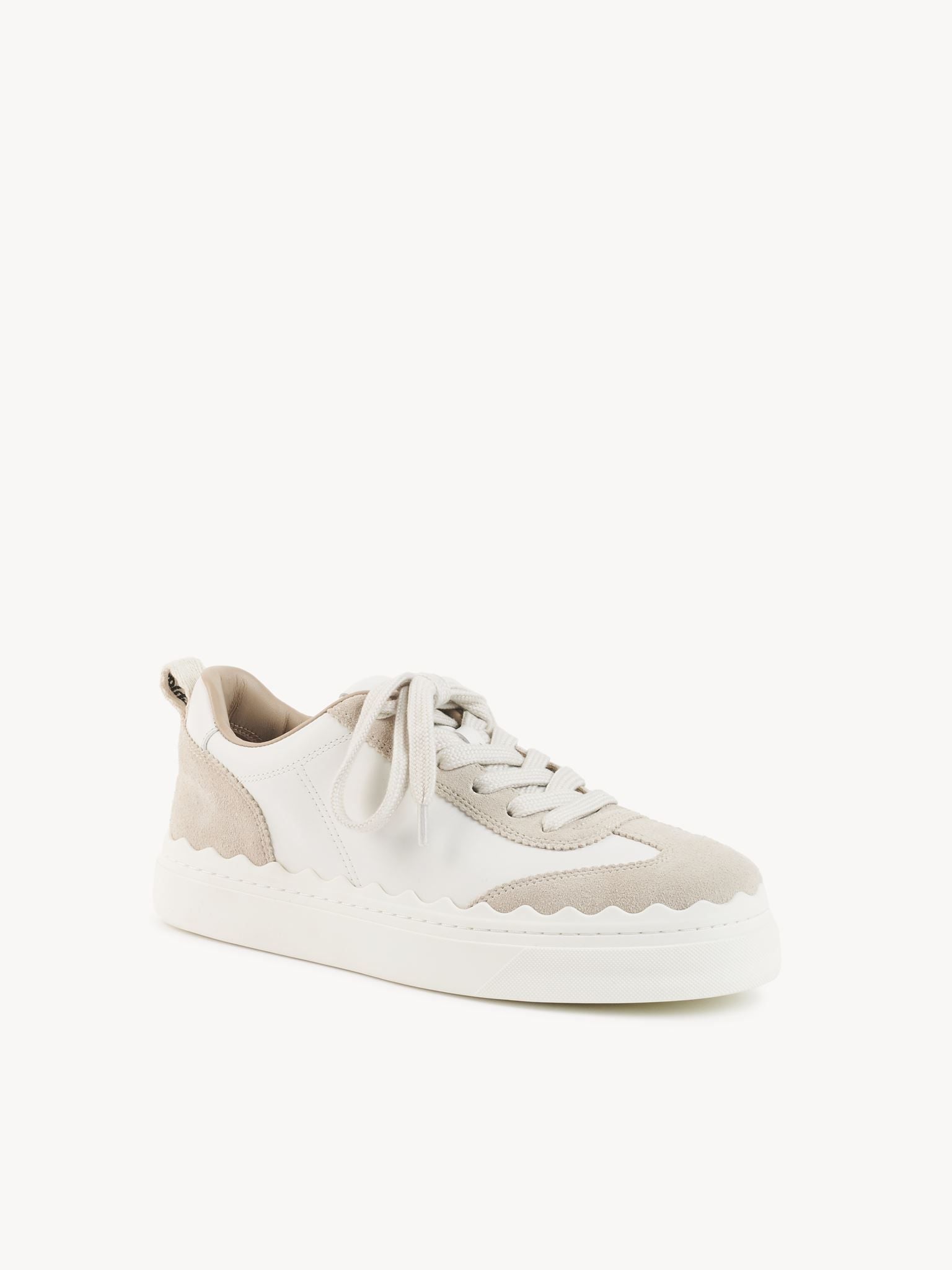 Sneakers Lauren en cuir - White & Beige