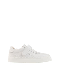 Sneakers Lauren à scratch en cuir - White