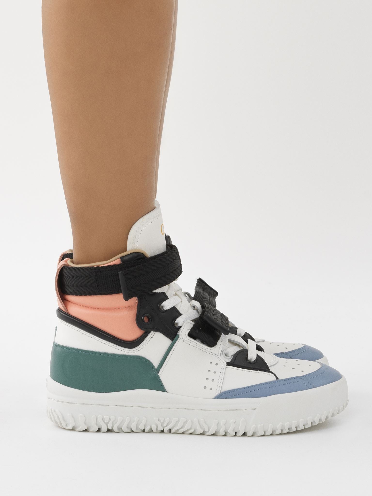 Sneakers Franckie en cuir - Rose Vert