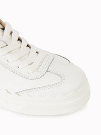 Baskets Lauren en cuir - White
