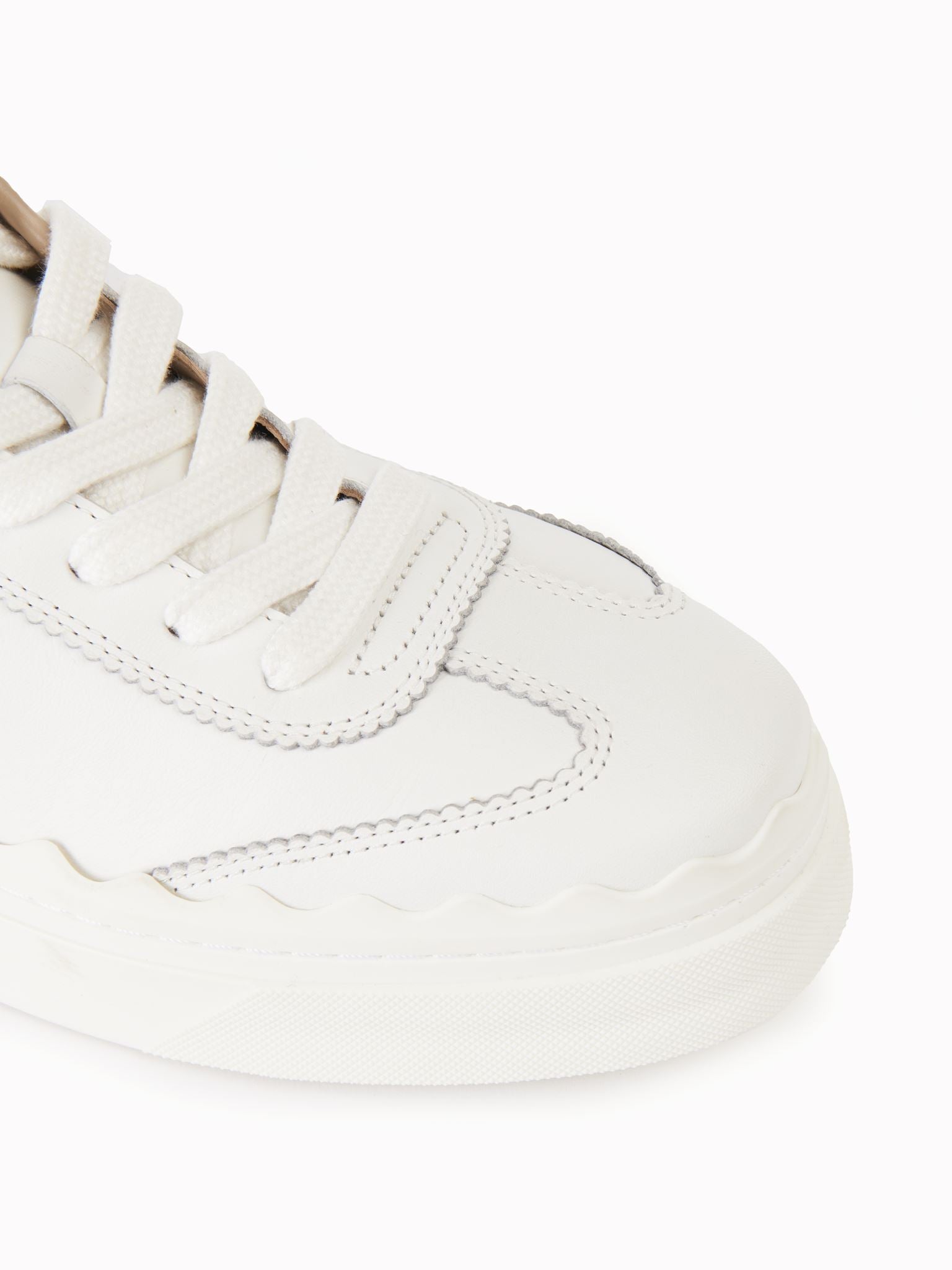 Baskets Lauren en cuir - White