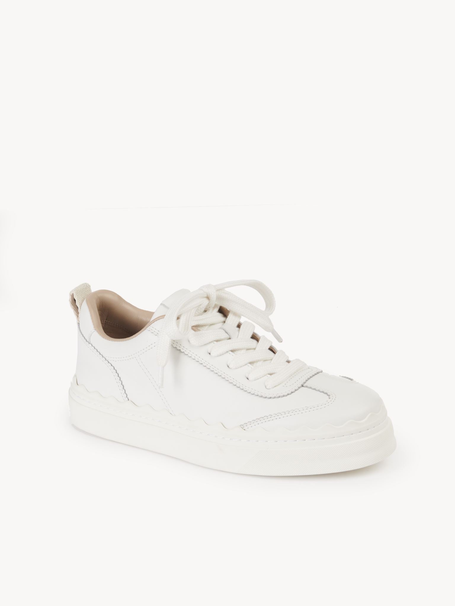 Baskets Lauren en cuir - White