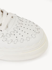 Baskets Lauren en cuir - White