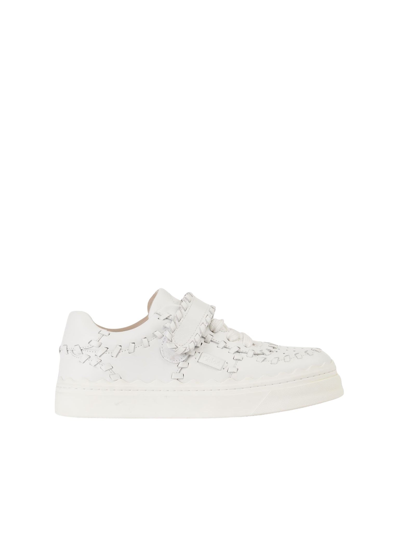 Baskets Lauren en cuir - White