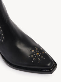 Bottines texanes chelsea Nellie en cuir - Noir