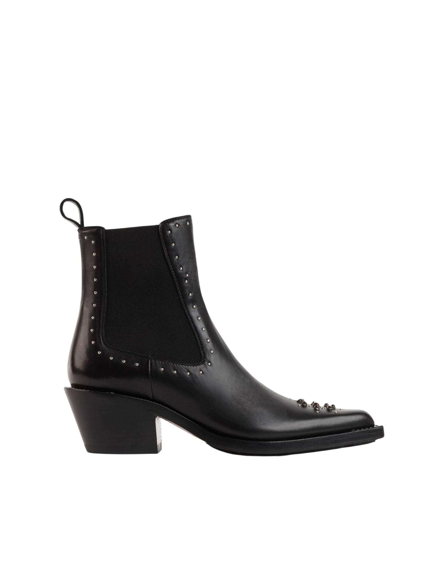 Bottines texanes chelsea Nellie en cuir - Noir