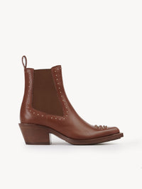 Bottines texanes chelsea Nellie en cuir - Sepia Brown