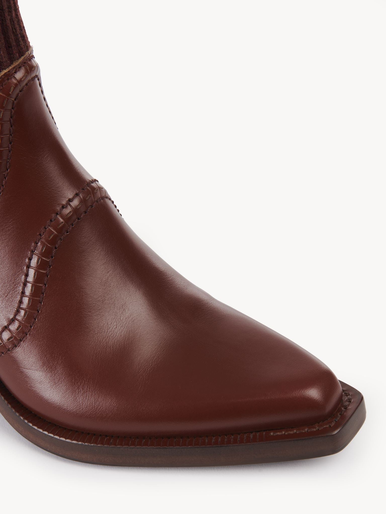 Bottines texanes effet chaussette Nellie en cuir - Clay Brown