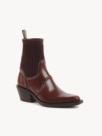 Bottines texanes effet chaussette Nellie en cuir - Clay Brown