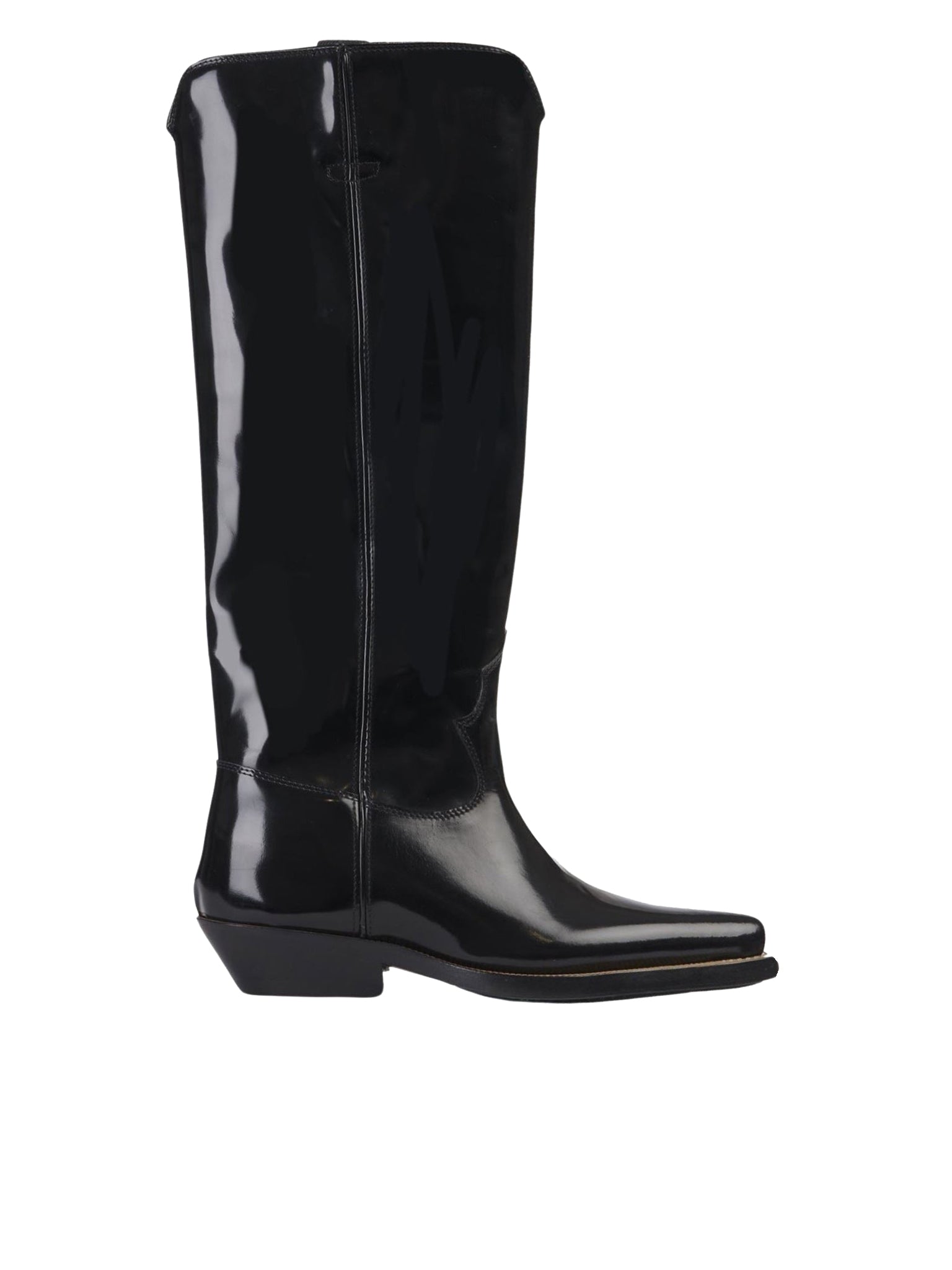 Bottes texanes hautes Nellie en cuir - Black