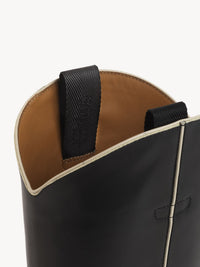 Bottes texanes Nellie en cuir - Black