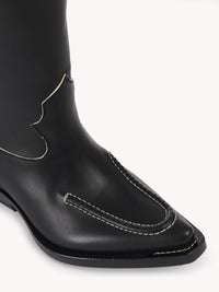 Bottes texanes Nellie en cuir - Black