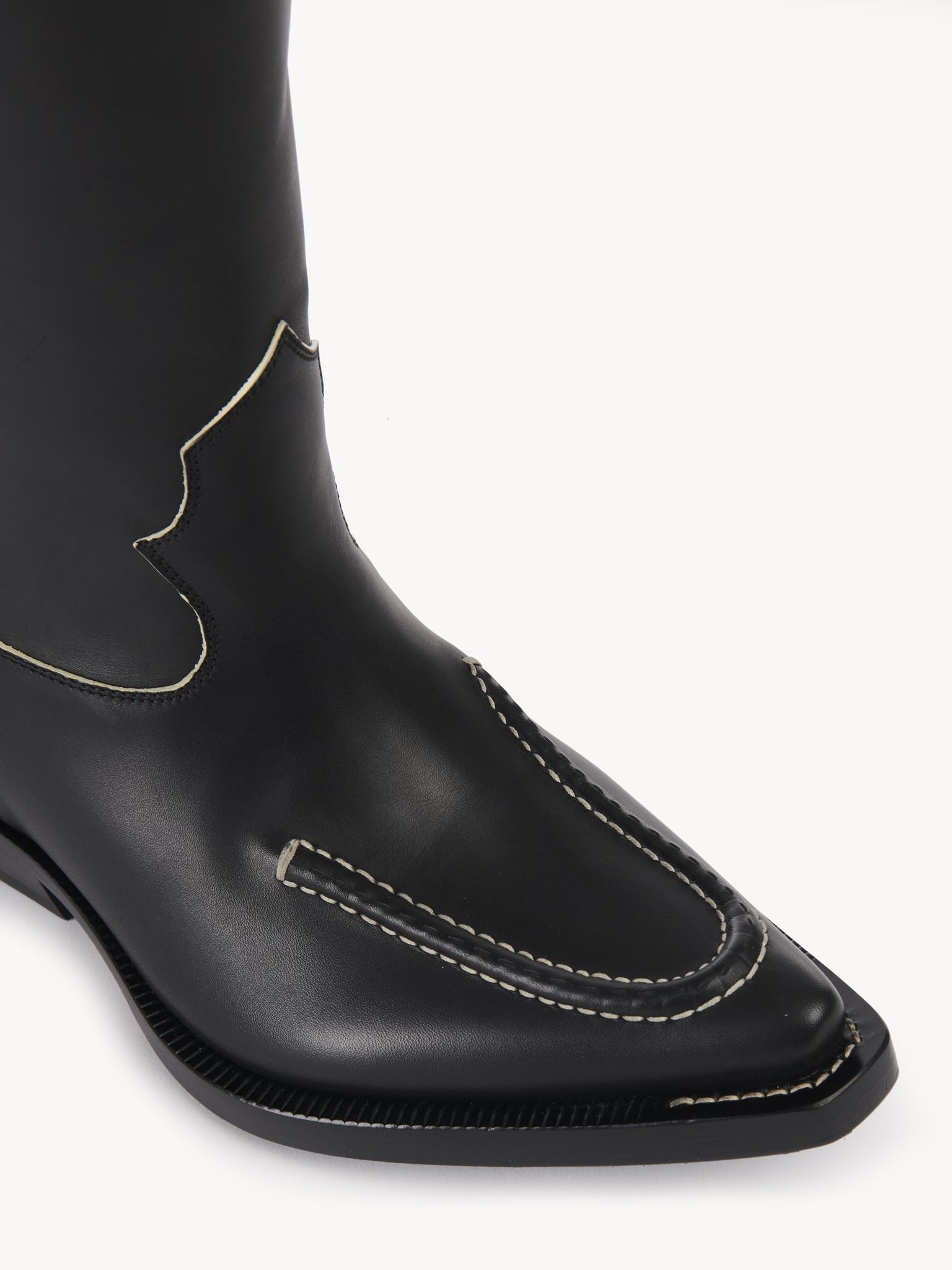 Bottes texanes Nellie en cuir - Black
