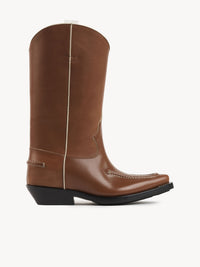 Bottes texanes Nellie en cuir - Ochre Delight