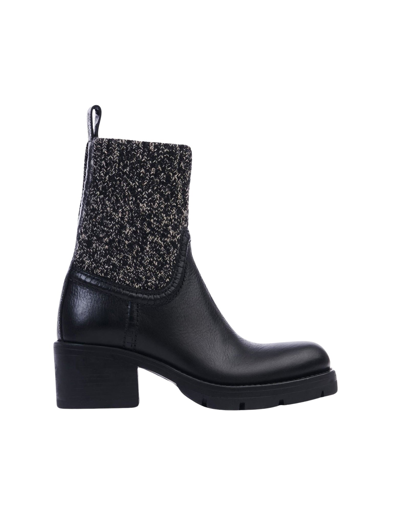 Bottines militaires effet chaussette Neva en cuir - Black