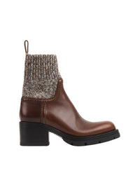 Bottines militaires effet chaussette Neva en cuir - Clay Brown