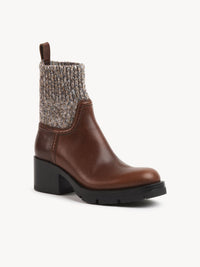 Bottines militaires effet chaussette Neva en cuir - Clay Brown