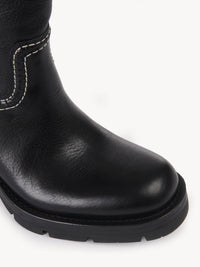 Bottes militaires Neva en cuir - Black