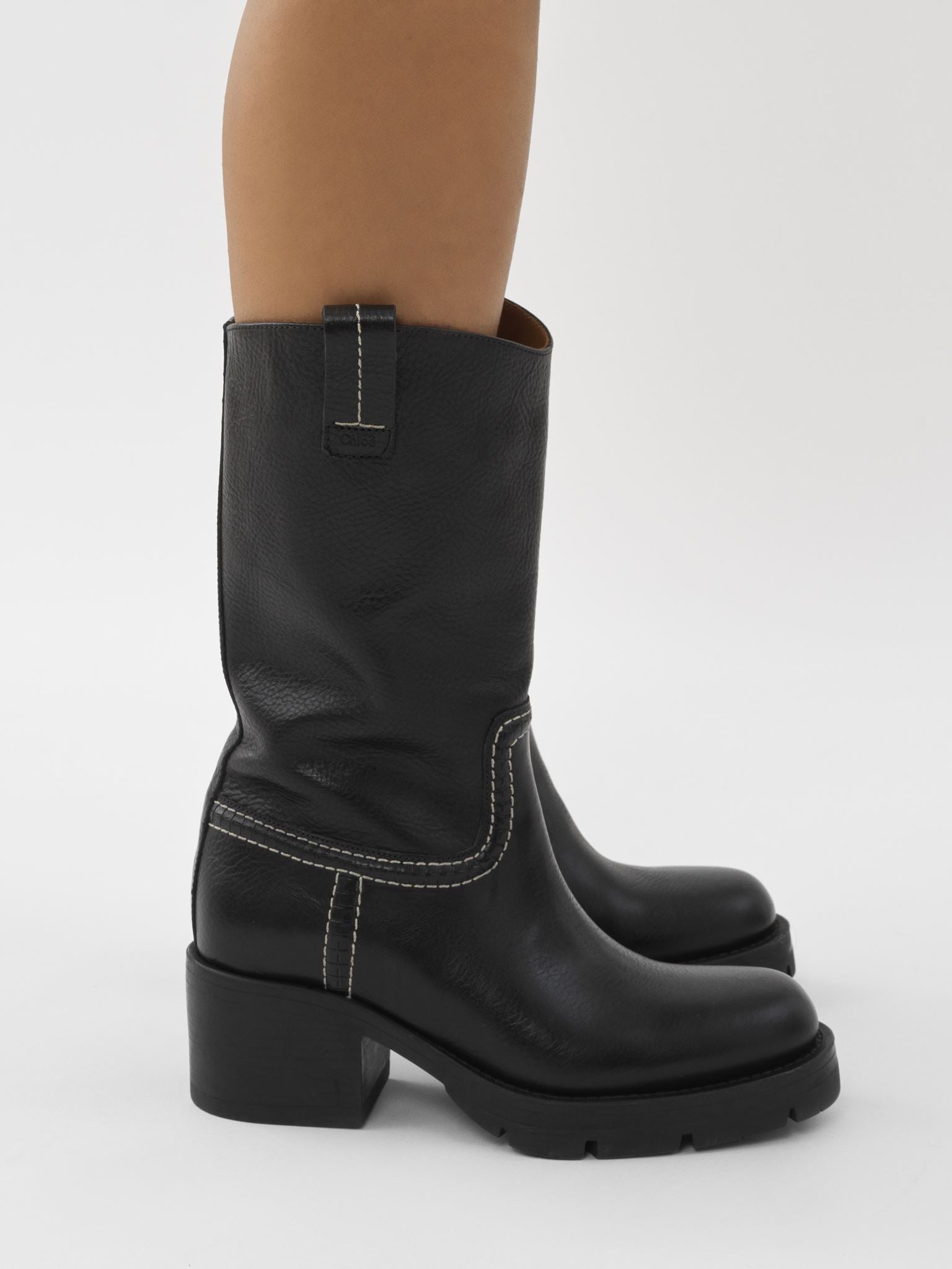 Bottes militaires Neva en cuir - Black
