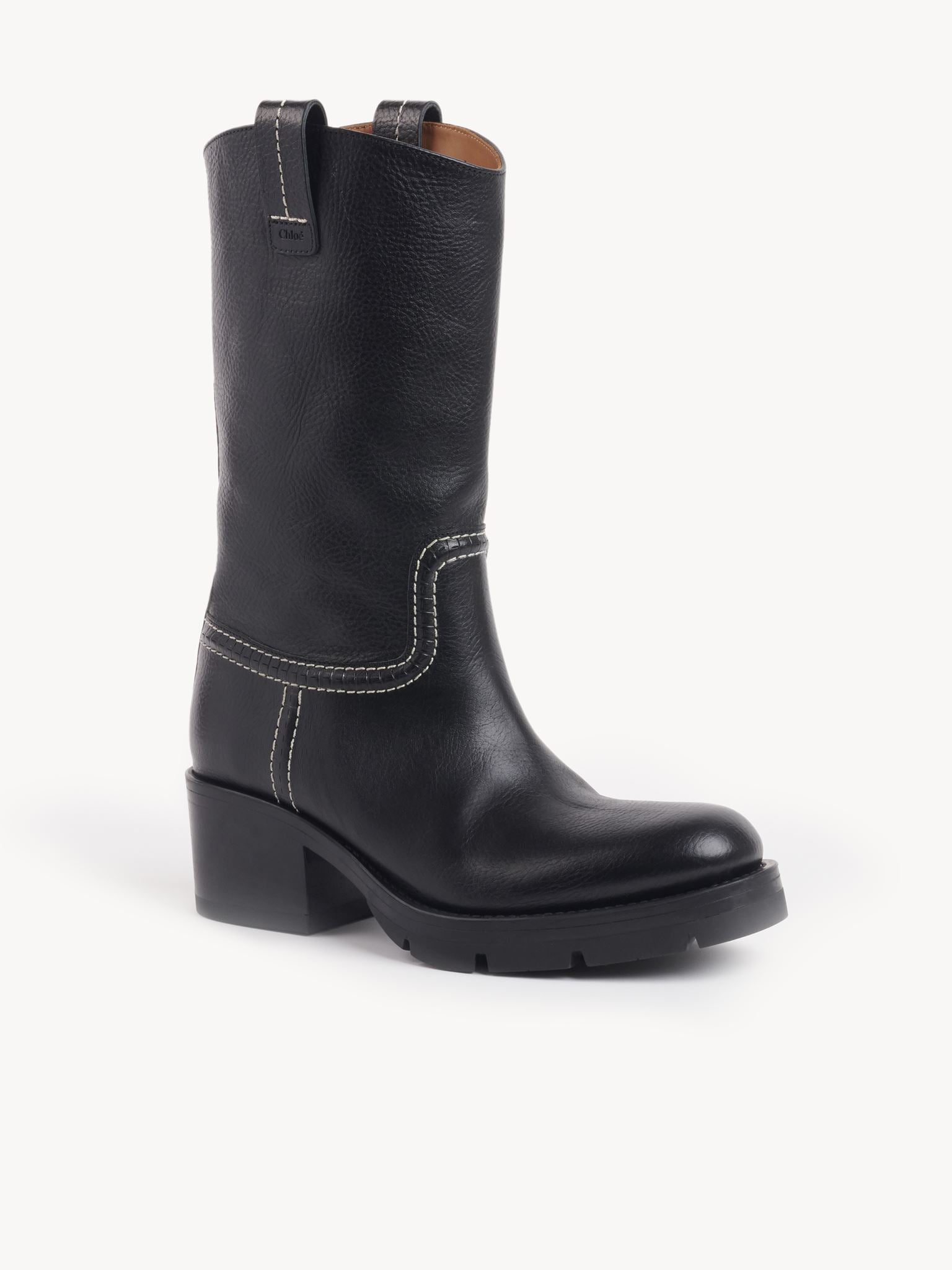 Bottes militaires Neva en cuir - Black