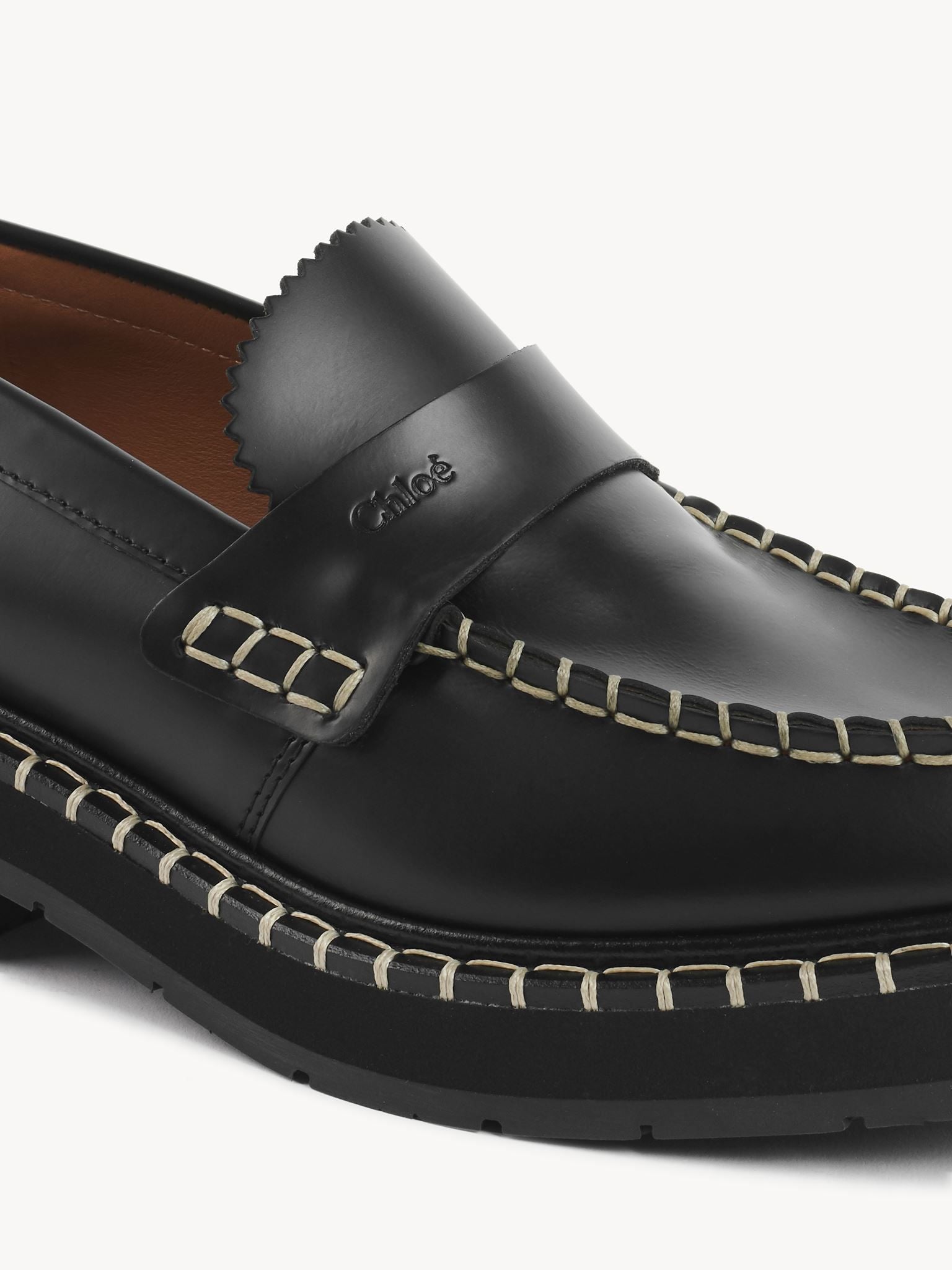 Richelieus souples noua en cuir - Black