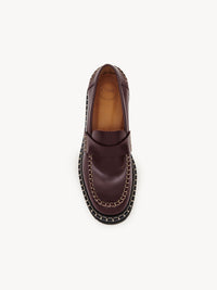 Richelieus souples noua en cuir - Deep Red