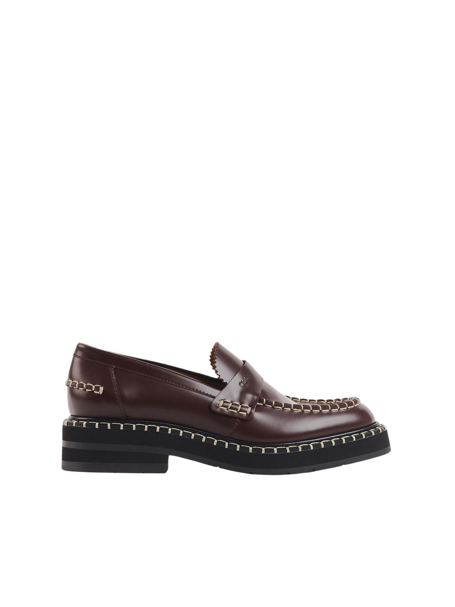 Richelieus souples noua en cuir - Deep Red