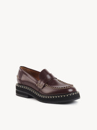 Richelieus souples noua en cuir - Deep Red