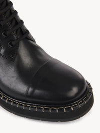 Bottes à lacets Noua en cuir - Black