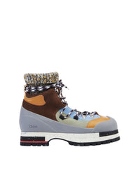 Bottines à lacets Nikie - Blue & Brown