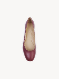 Ballerines Lauren en cuir - Rubis Foncé