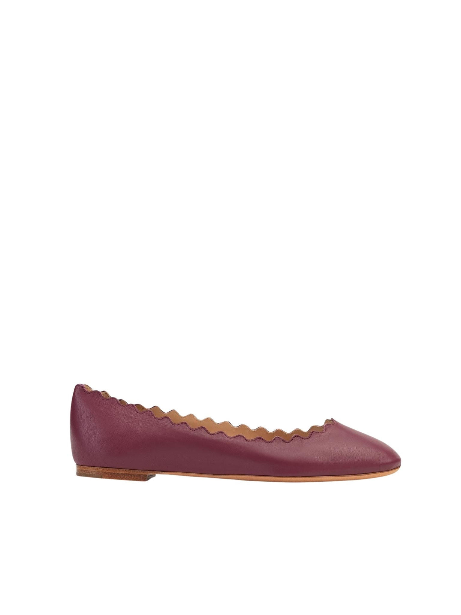 Ballerines Lauren en cuir - Rubis Foncé