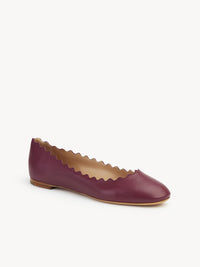 Ballerines Lauren en cuir - Rubis Foncé