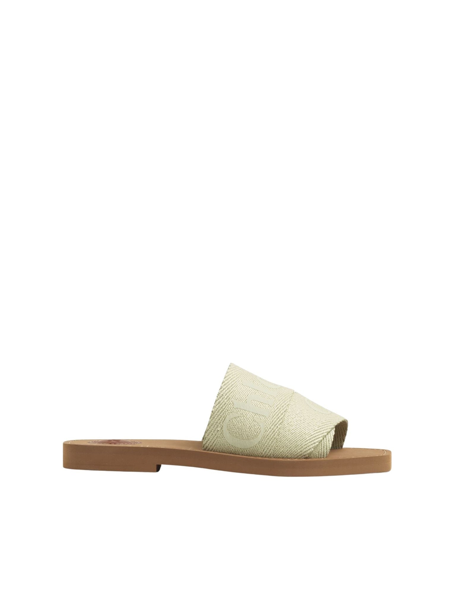 Mules plates Woody en lin - Hazy Green