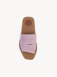 Mules plates Woody en lin - Creamy Lilac