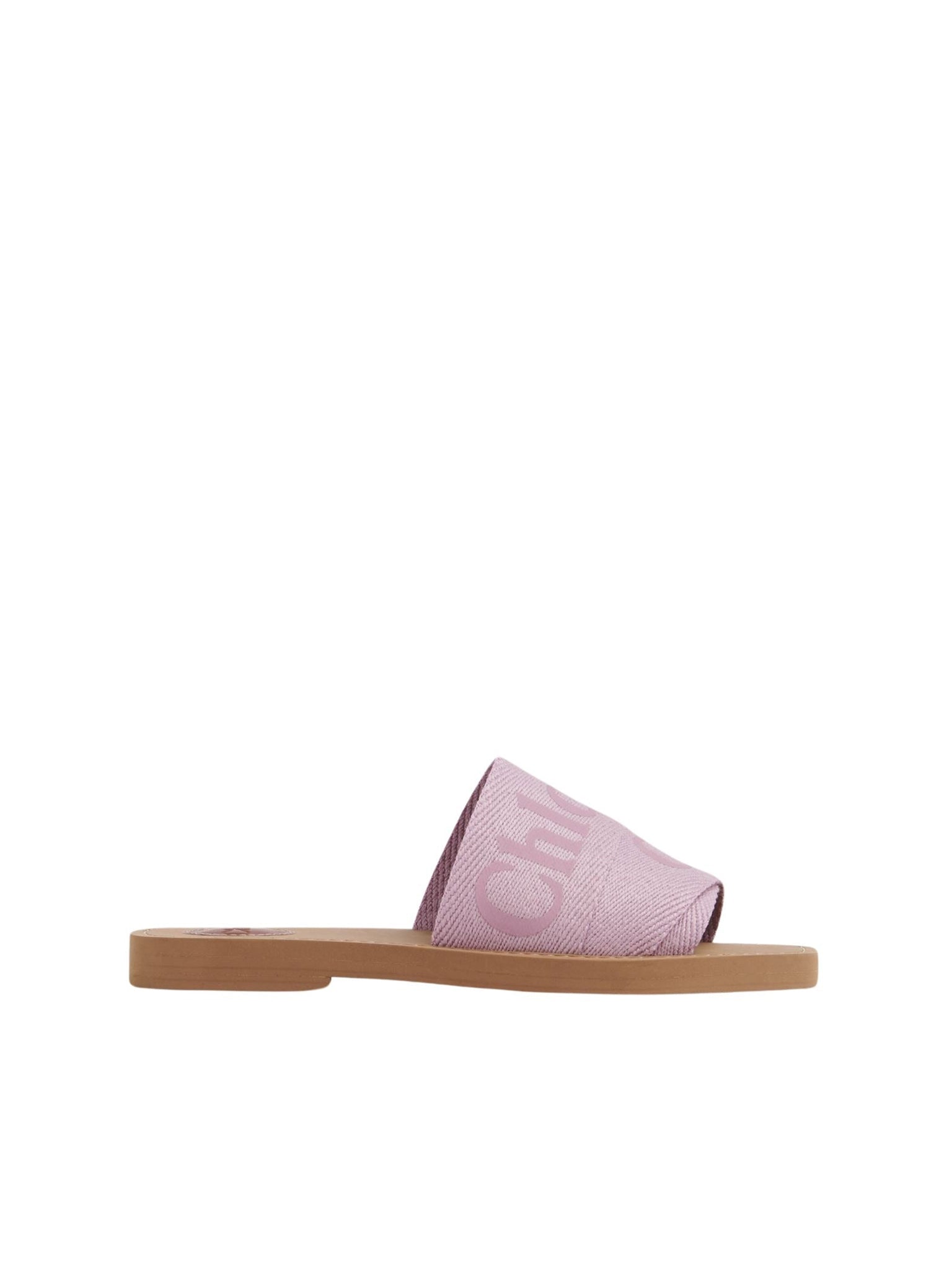 Mules plates Woody en lin - Creamy Lilac