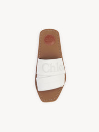 Mules plates Woody en cuir - White