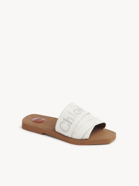 Mules plates Woody en cuir - White