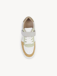Sneakers Lauren à scratch en cuir - Elephant Grey