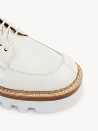 Derbies Owena en cuir - Blanc Nuageux