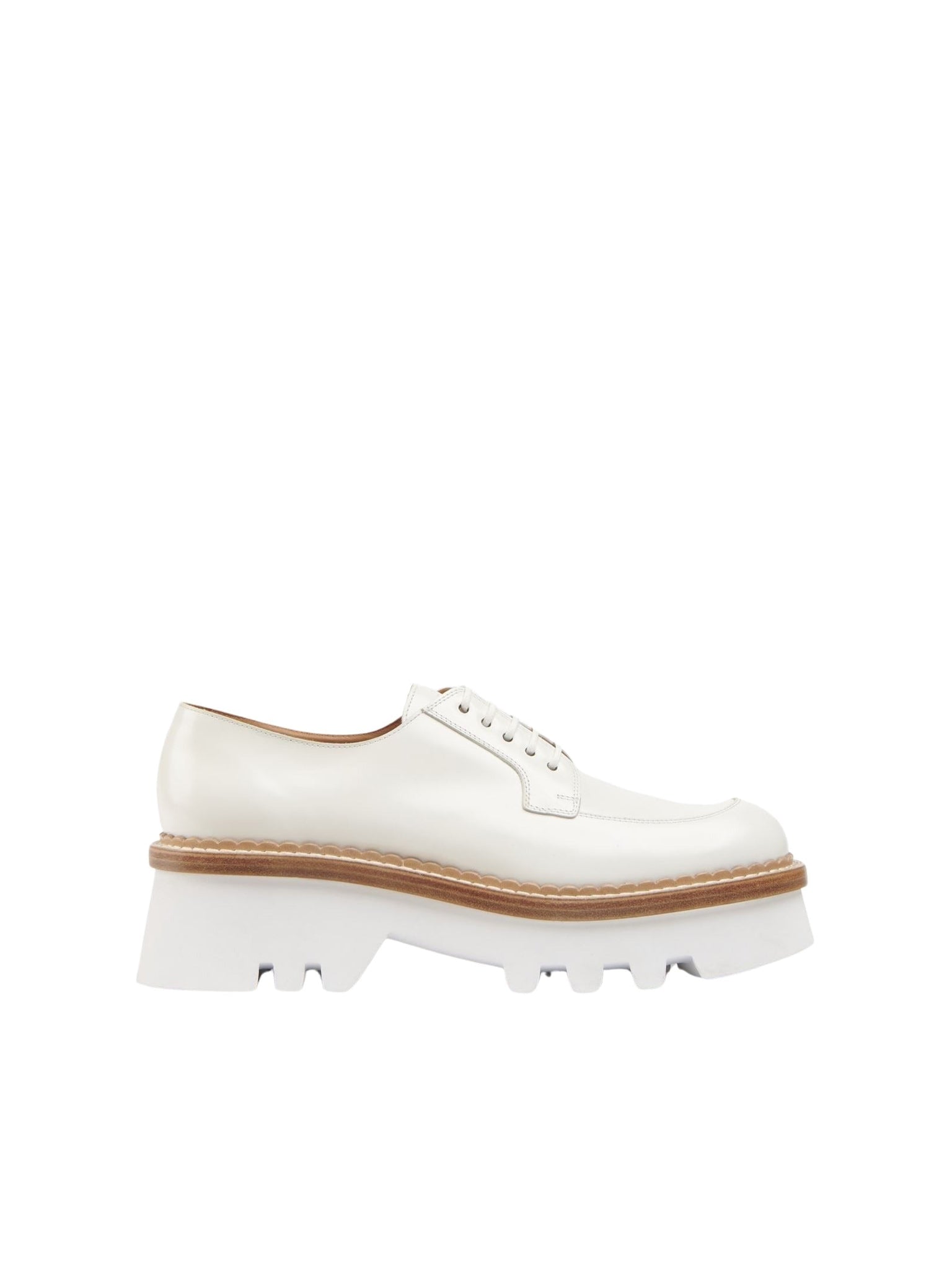 Derbies Owena en cuir - Blanc Nuageux