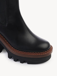 Bottines chelsea à talon Owena en cuir - Noir