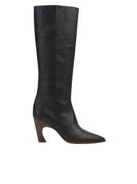 Bottes à talon Oli en cuir - Black