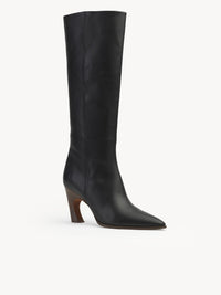 Bottes à talon Oli en cuir - Black
