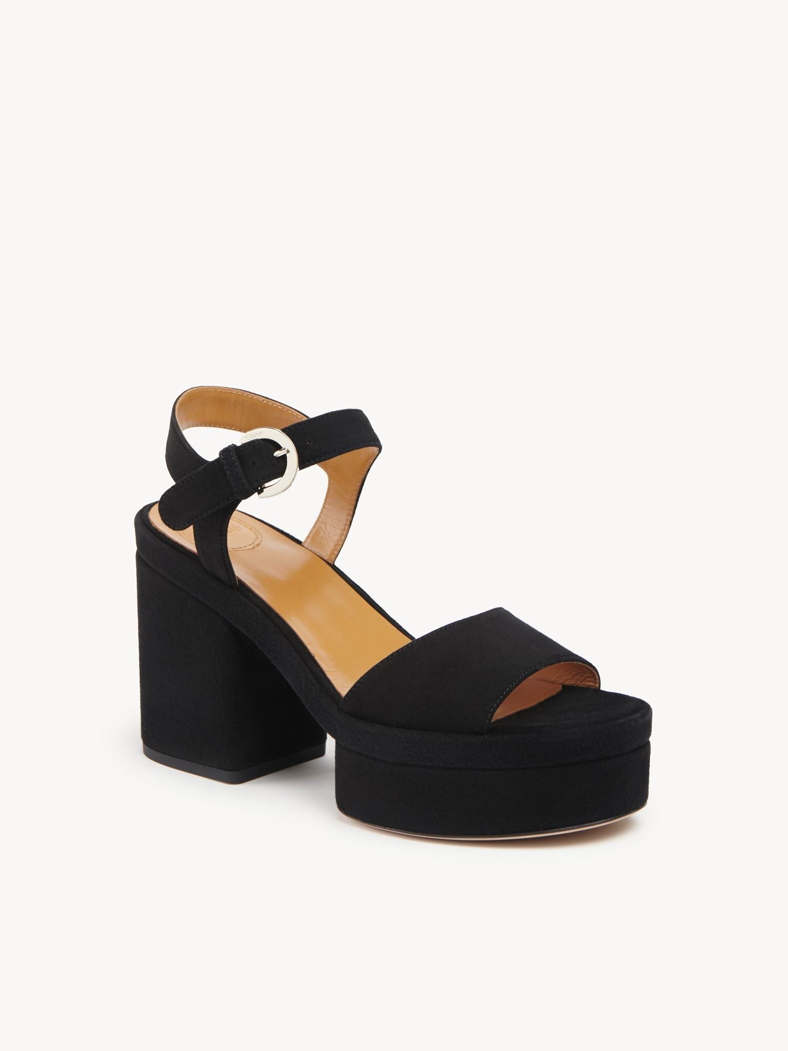 Sandales à talon Odina en cuir - Black