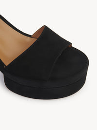 Sandales à talon Odina en cuir - Black