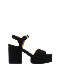 Sandales à talon Odina en cuir - Black
