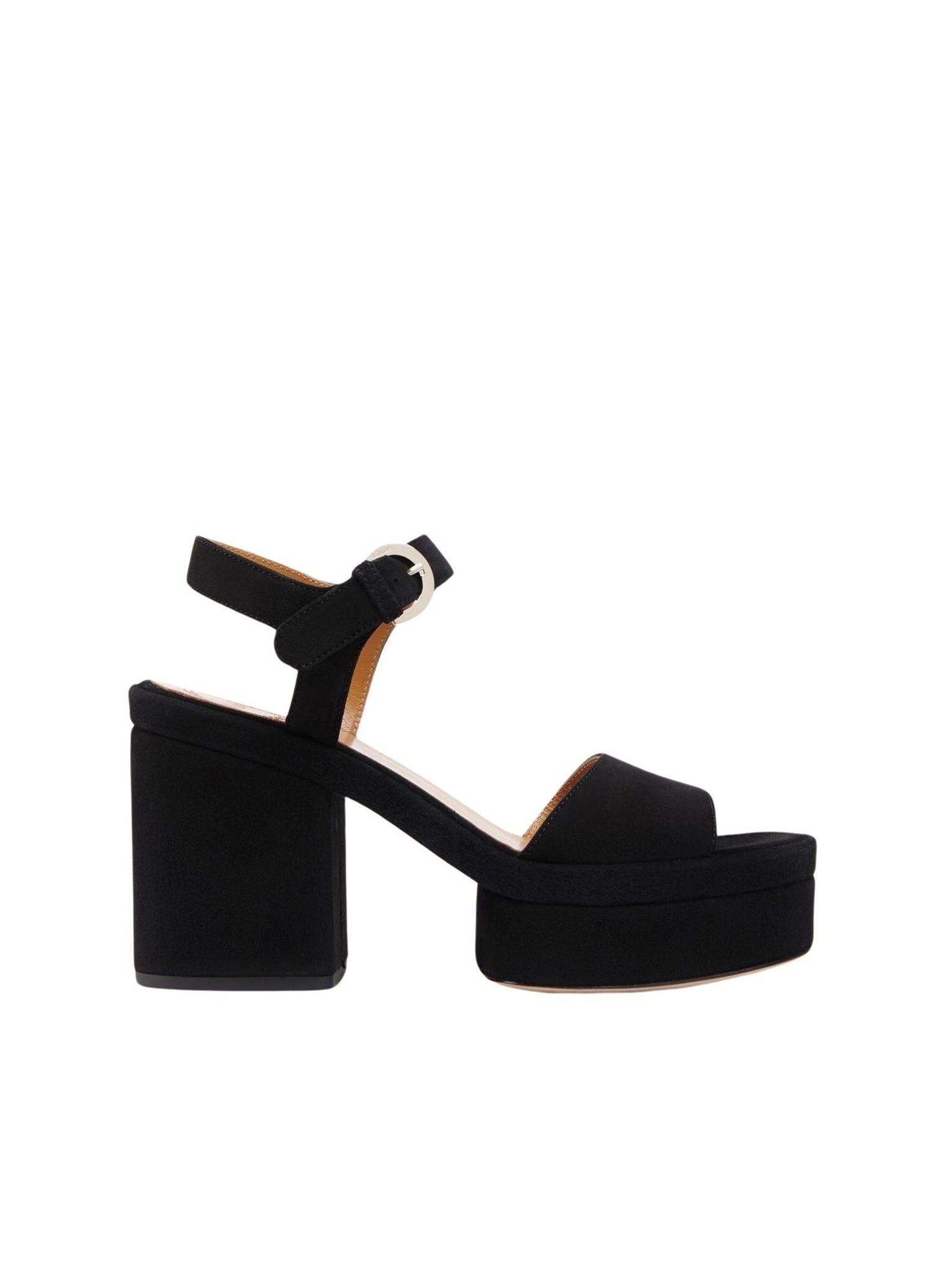 Sandales à talon Odina en cuir - Black